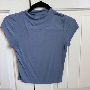 Wild Fable Blue Ribbed Crop Top